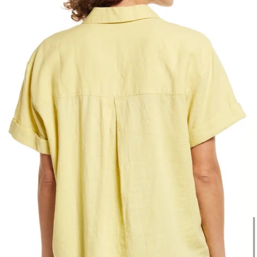 Madewell Linen Popover Top - Picture 3 of 3